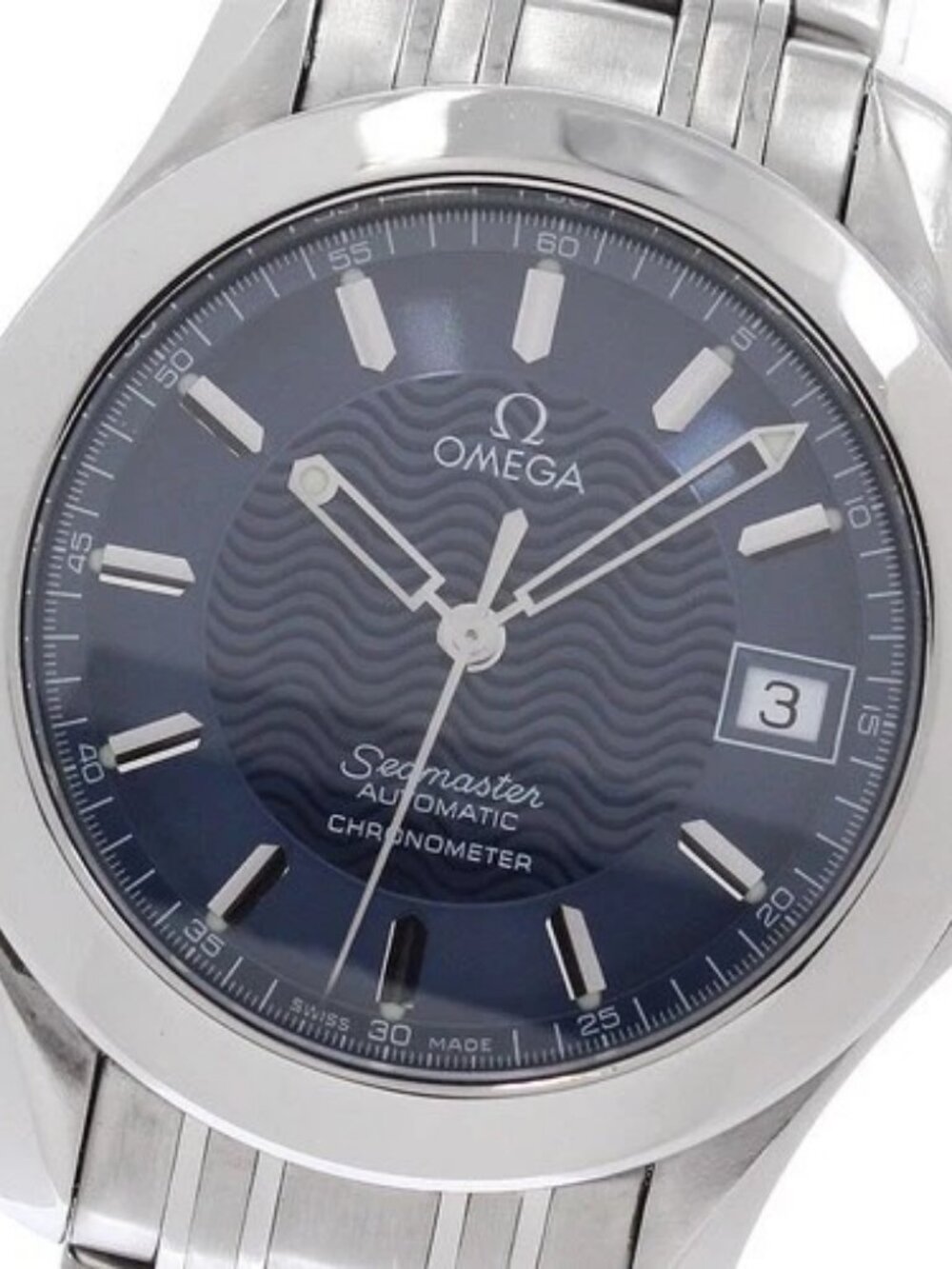 OMEGA Seamaster120 2501.81 Date Navy Dial Automatic Men's Watch_910579